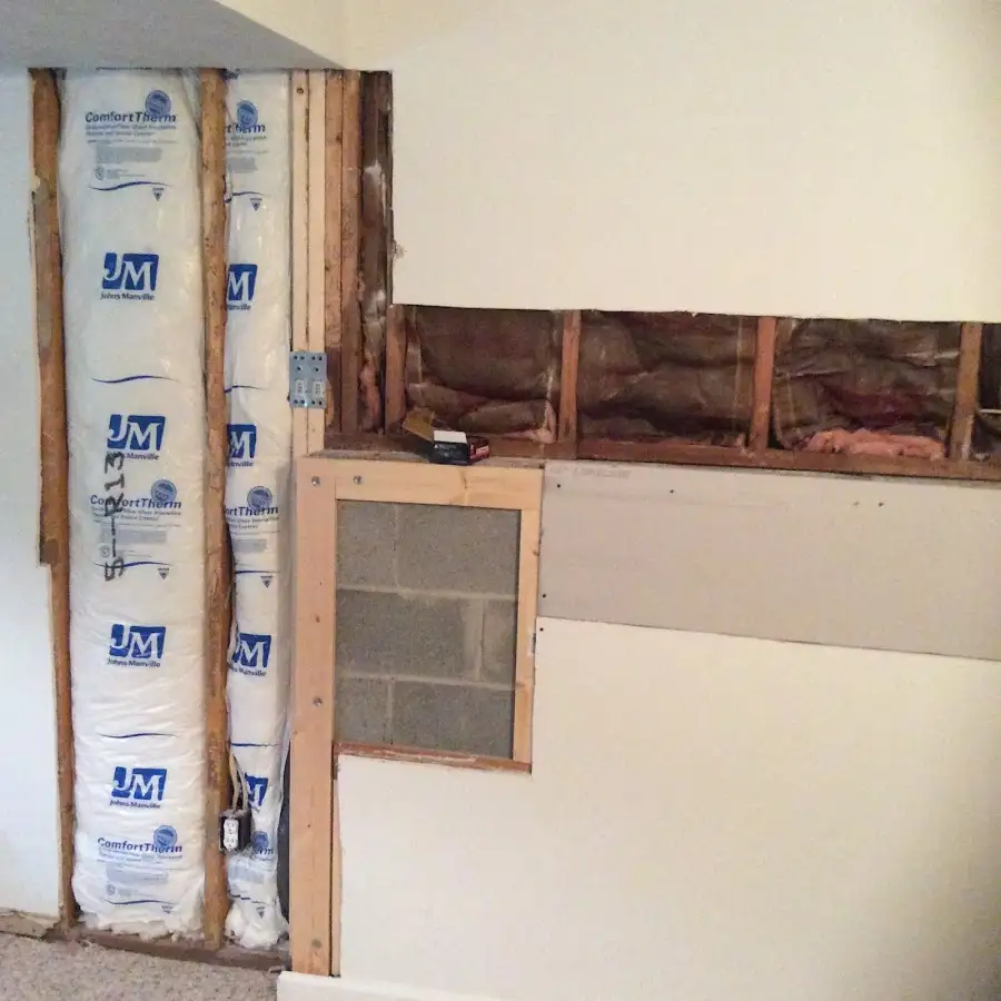 Wall insulation replacement during Contents Cleaning & Restoration in Upper Mount Bethel
